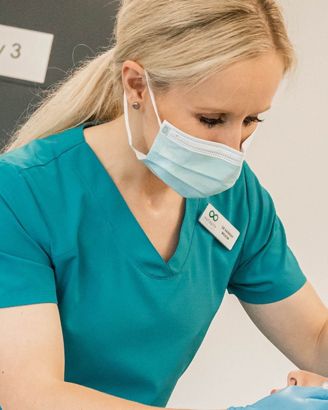 Full Arch Dental Implants Leeds and Harrogate Dr Hannah Wilson providing gentle dental sedation care at Infinity Dental Clinic Leeds, ensuring a calm and comfortable patient experience