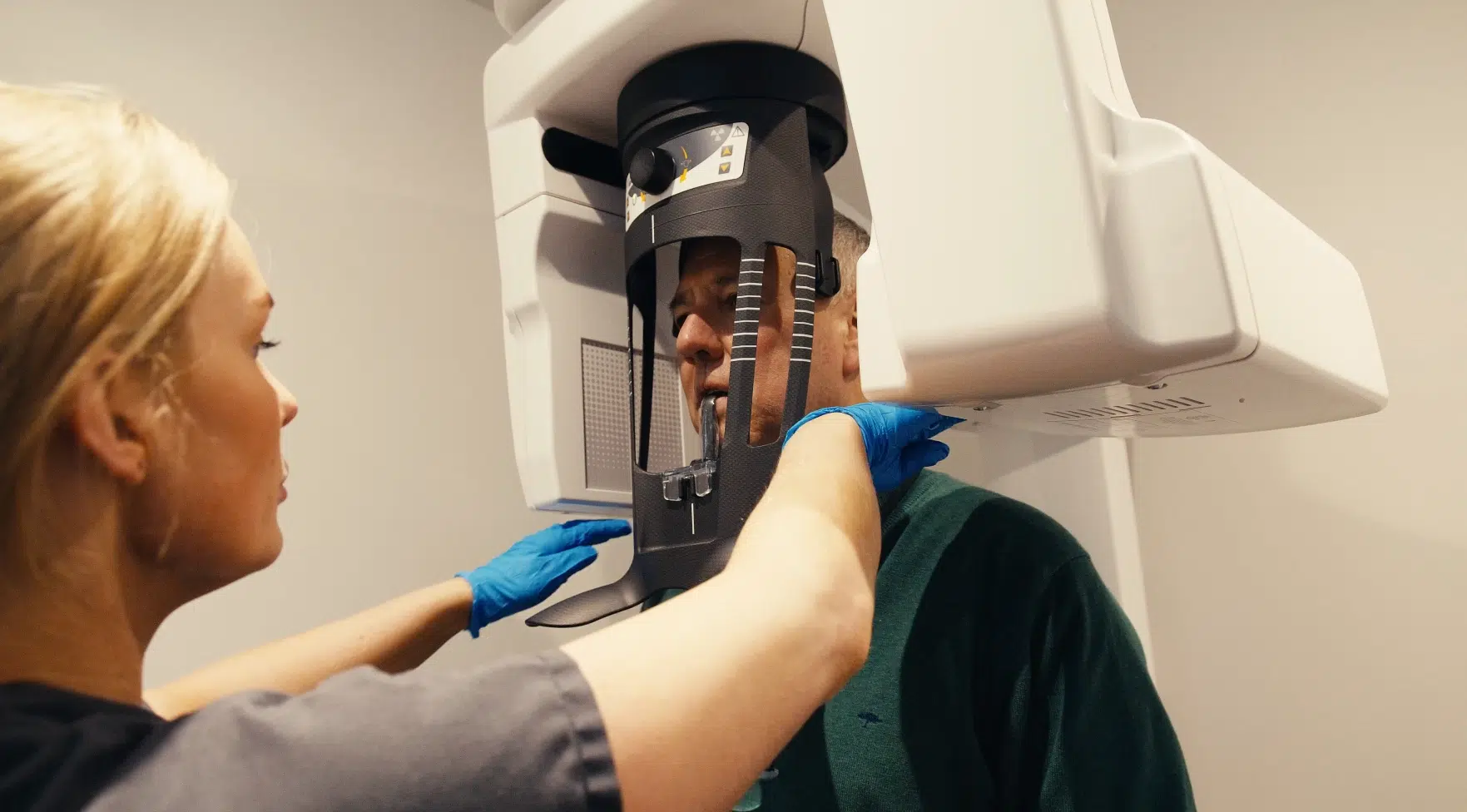 patient receiving digital CBCT dental scan at Infinity Dental Clinic Leeds