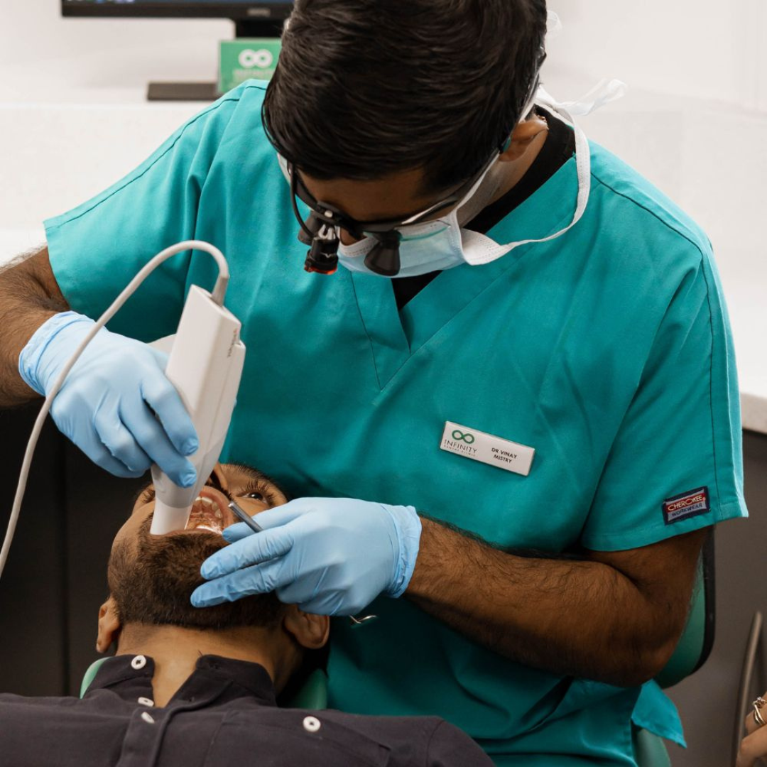 Full Arch Dental Implants Leeds and Harrogate Tooth restored with a crown after root canal treatment at Infinity Dental Clinic in Leeds